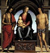 Pietro Perugino, The Madonna between St John the Baptist and St Sebastian